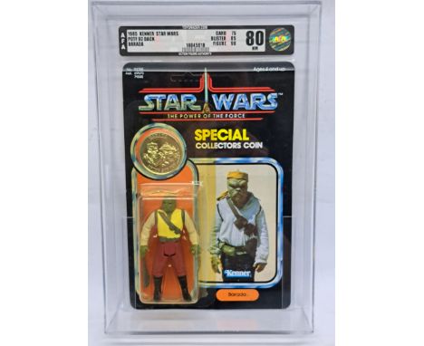Kenner Star Wars Power of the Force Barada 92A AFA Graded 80NM unpunched Card 75 Blister 85 Figure 90 This item was graded in