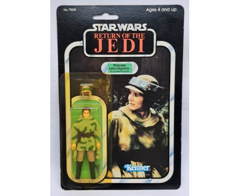 Kenner Star Wars vintage Princess Leia Organa ROTJ 77A yellow tinted bubble on excellent cardback