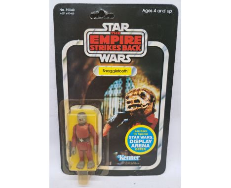Kenner Star Wars vintage Snaggletooth ESB 45A yellow tinted bubble on unpunched lightly creased good to good plus cardback