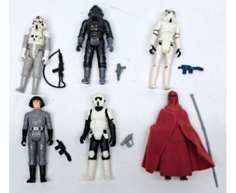 Kenner Star Wars vintage loose complete 'Baddies' action figures - Emperor's Royal Guard, Death Squad Commander, AT-AT Driver