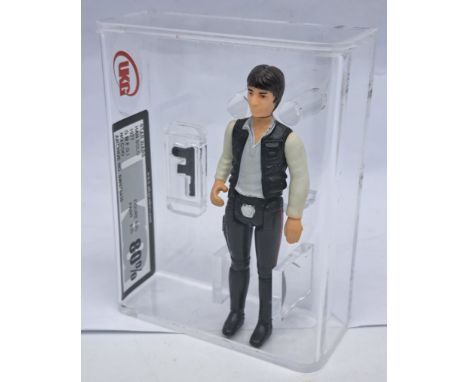 Kenner Star Wars vintage Han Solo Large Head 3 &amp; 3/4" figure UKG Graded 80%, Figure 80%, Paint 85%
