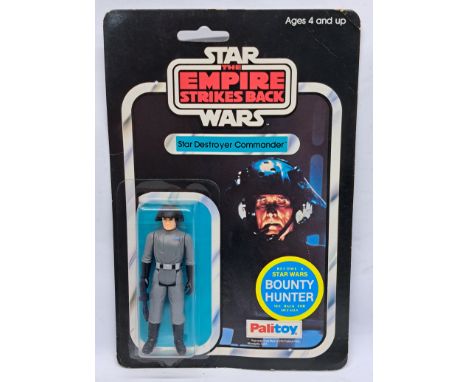 Palitoy Star Wars vintage Death Squad Commander 45A(D) clear bubble on creased cardback (Leichester error). Condition good to