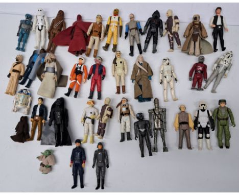 Assortment of loose Kenner Star wars vintage incomplete action figures. Condition fair to good