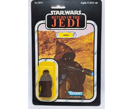 Kenner Star Wars vintage Jawa ROTJ 79A yellow tinted excellent bubble on excellent to excellent plus cardback
