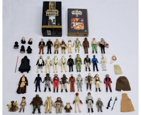 Quantity of mostly Kenner Star Wars Vintage loose 3 3/4" figures, to include Luke Skywalker, Han Solo, Princess Leia, and oth