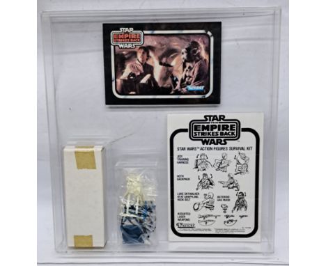 Kenner Star Wars vintage Empire Strikes back Survival Kit Mailway set in acrylic case. Condition good to good plus