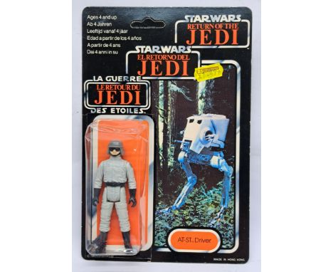 Palitoy Star Wars vintage AT-ST Trilogo ROTJ 70B clear dented bubble on unpunched excellent to excellent plus cardback