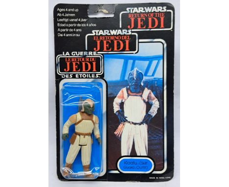 Palitoy Star Wars vintage Klaatu (Skiff Guard Outfit) ROTJ 70C clear dented bubble on fair to good cardbackDamage above punch
