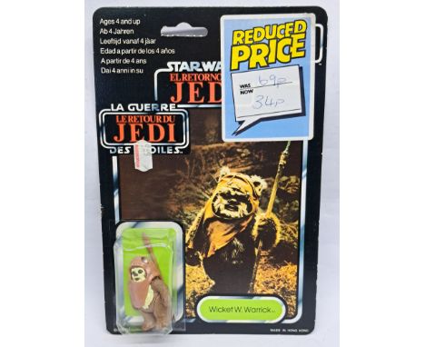 Palitoy Star Wars vintage Wicket W. Warrick ROTJ 70B clear dented bubble on good to good plus cardback