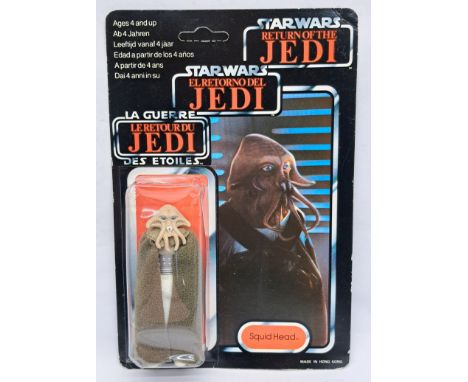 Palitoy Star Wars vintage Squid Head Trilogo ROTJ 70B clear dented bubble on unpunched good to good plus cardback (minor crea