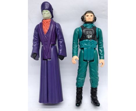 Kenner Star Wars vintage action figures A-Wing Pilot (no accessory) &amp; Imperial Dignitary. Condition good to good plus