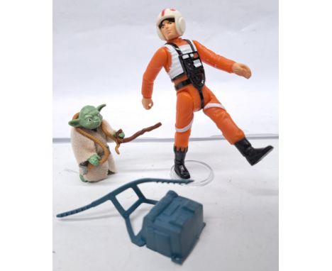 Kenner Star Wars vintage Yoda The Jedi Master (brown snake) with Luke Skywalker X-Wing Pilot (no weapon). Condition excellent