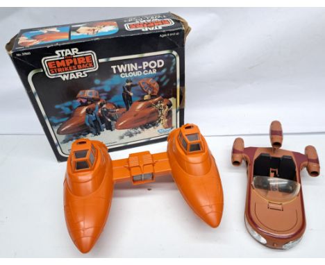 Kenner Star Wars vintage complete Twin-Pod Cloud Car (with box) &amp; Landspeeder. Condition good to good plus