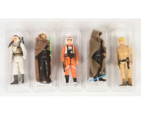Kenner Star Wars vintage Luke Skywalker 3 3/4" figures x5, to include Jedi Knight x2 (blue lightsaber &amp; Green Lightsaber)