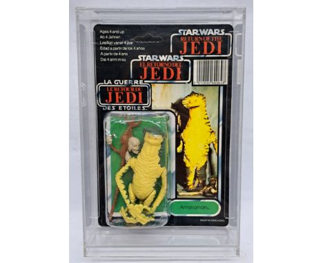 Palitoy Star Wars vintage Amanaman Trilogo ROTJ 70B clear dented bubble on unpunched excellent to excellent plus cardback&nbs
