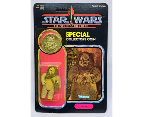 Kenner Star Wars vintage Power of the Force Lumat ROTJ 92A yellow tinted bubble on unpunched excellent to excellent plus card