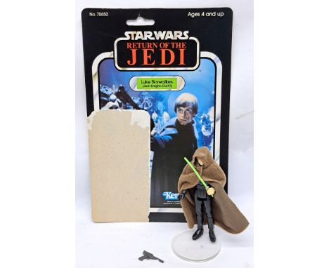 Kenner Star Wars vintage loose complete Luke Skywalker Jedi Knight (Green Saber) with 77A Cardback. Condition good to good pl