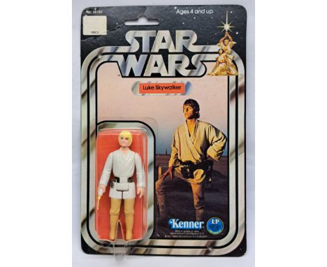Kenner Star Wars vintage Luke Skywalker 12A clear bubble on good to excellent cardback (water marks on front)