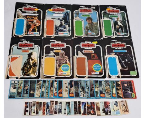 Quantity of Palitoy Star Wars Vintage USED Action Figure Card Backs, to include The Empire Strikes Back Boba Fett, The Empire