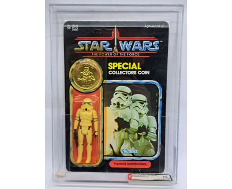 Kenner Star Wars Power of the Force Stormtrooper 92A AFA Graded 75 Y-EX+/NM unpunched C70 B85 F85