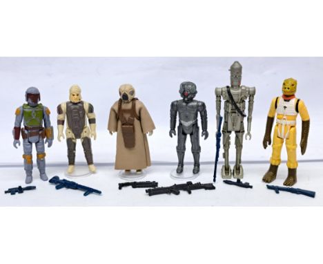 Kenner Star Wars vintage loose complete Bounty Hunters - Boba Fett, Bossk, IG-88, Zuckuss, 4-LOM &amp; Dengar. Condition good