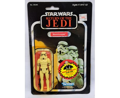 Kenner Star Wars vintage Stormtrooper (Anakin Offer) ROTJ 79B yellow tinted bubble on fair to good cardback.