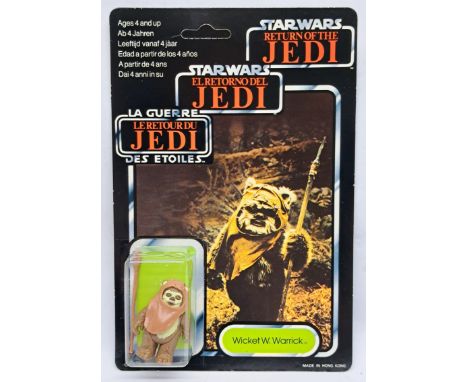 Palitoy Star Wars vintage Wicket W. Warrick Trilogo ROTJ 70B clear dented bubble on unpunched excellent to excellent plus car