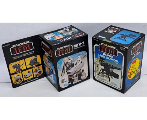 Kenner / Palitoy Star Wars vintage sealed mini-rigs MTV-7 &amp; Tri-Pod Laser Cannon. Packaging condition good plus to excell
