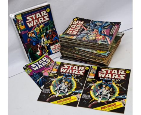 Assortment of Marvel Star Wars vintage UK Weekly comics inc 1-12 (2x No.1 issues, no free gifts). Numbers range between 1-115