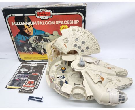 Palitoy Star Wars vintage complete Millennium Falcon Spaceship packaging poor to fair, paperwork complete, used decal sheet, 
