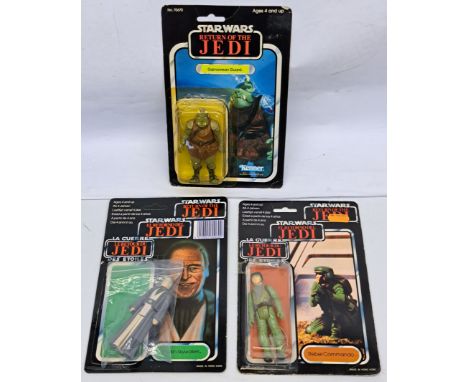 Kenner Star Wars vintage Gamorrean Guard ROTJ 77A yellow dented bubble on fair to good cardback, with opened bubble Trilogo R