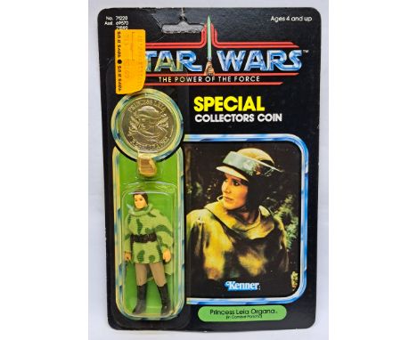 Kenner Star Wars Power of the Force Princess Leia Organa (in combat Poncho) 92A very light yellow tinted&nbsp; bubble on good