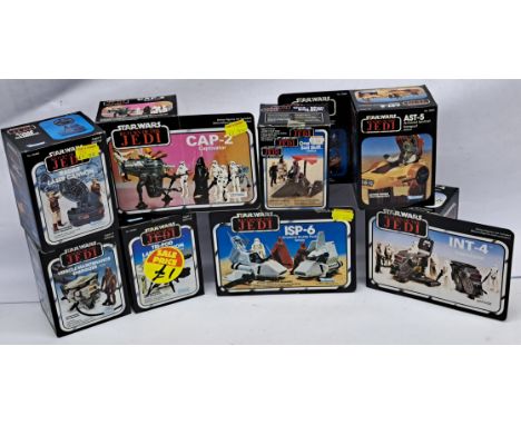 Kenner / Palitoy Star Wars vintage boxed sealed Minirigs - AST-5, Sail Skiff, ISP-6, CAP-2, Radar Laser Cannon, VME, Tri-Pod 