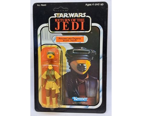 Kenner Star Wars vintage Princess Leia Organa (Boushh Disguise) ROTJ 77A yellow bubble on unpunched good to excellent cardbac