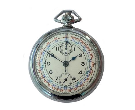 circa 1930, the white dial, 42mm, inner with black Arabic numerals, blued spade hands, subsidiary running seconds and 6 o'clo