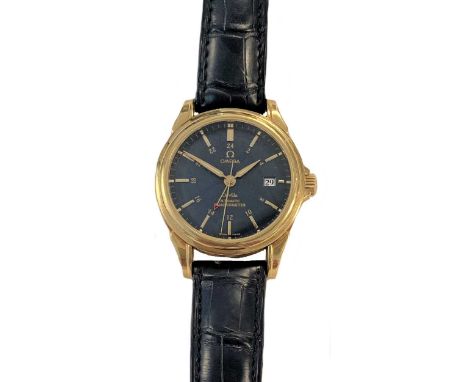 circa 2006, model number 168.1702, serial number 80086657, the signed circular dark blue/black dial, 32mm diameter, with gold