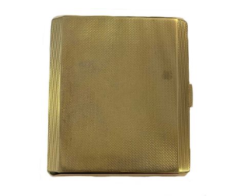 mark of Adie Brothers Ltd., Birmingham 1936, of rectangular form, piano hinge and push button release, decorated on both side
