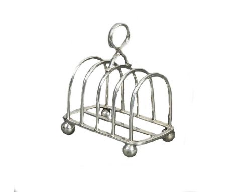 mark of the Goldsmiths' &amp; Silversmiths' Co. Ltd., Sheffield 1921, of rectangular form, five round wire bars with simple r