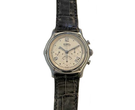 circa 2006, model number E9137240, serial number 64515906, the signed circular white dial, 30mm diameter, with silver coloure