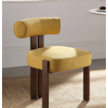 Ophelia Honey Gold Fabric Dining Chair. - R13.16. RRP £199.99. Upholstered with beautiful yellow
