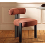 Ophelia Terracotta Fabric Dining Chair. - R19.2. RRP £209.99. Combining earthy terracotta fabric and