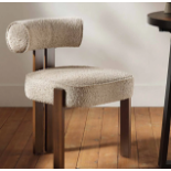 Ophelia Taupe Boucle Dining Chair. - R13.16. RRP £209.99. Armless design together with the subtly