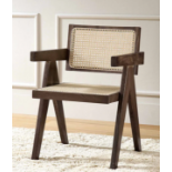 Jeanne Dark Walnut Cane Rattan Solid Beech Wood Dining Chair. - R13.16. RRP £209.99. With a solid