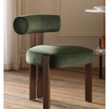 Ophelia Moss Green Velvet Dining Chair. - R13.16.. RRP £209.99. Combining earthy terracotta fabric