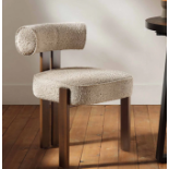 Ophelia Taupe Boucle Dining Chair. - R13.16. RRP £209.99. Armless design together with the subtly