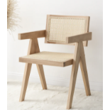 Jeanne Natural Colour Cane Rattan Solid Beech Wood Dining Chair. - R19.2. RRP £189.99. With a