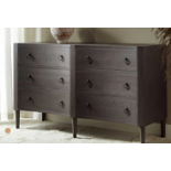 Thalia Concave Double Chest of Drawers, Silver Oak. - SOFARACK. RRP £749.99. Featuring distinctive