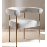 Fulbourn Beige Woven Dining Chair with Natural Wood Effect Legs. - R19.2. RRP £209.99. A cheerful