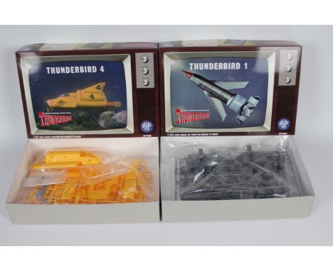 AIP - Bachmann - Thunderbirds - 2 x boxed Thunderbirds model kits in 1:144 scale, Thunderbird 1 # AiP10001 and Thunderbird 4 