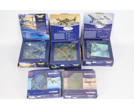 Corgi Aviation Archive - Five boxed Limited Edition diecast model aircraft in 1:72 scale. Lot consists of Corgi 49303 P51D Mu